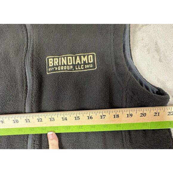 Port Authority Vest Men's L Black Brindiamo Premium Whiskey Full Zip Fleece - Picture 8 of 10